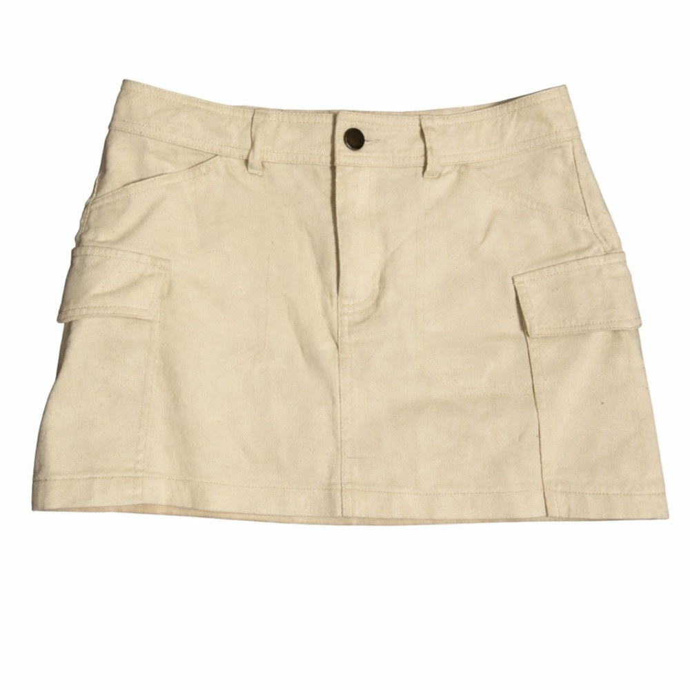 Billabong Cream Cargo Mini Skirt